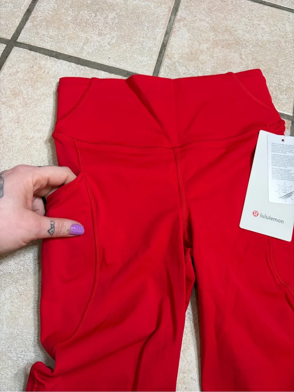 NWT Lululemon Fast and Free High-Rise Short 8” *Pockets (Oxford Red) Size 4